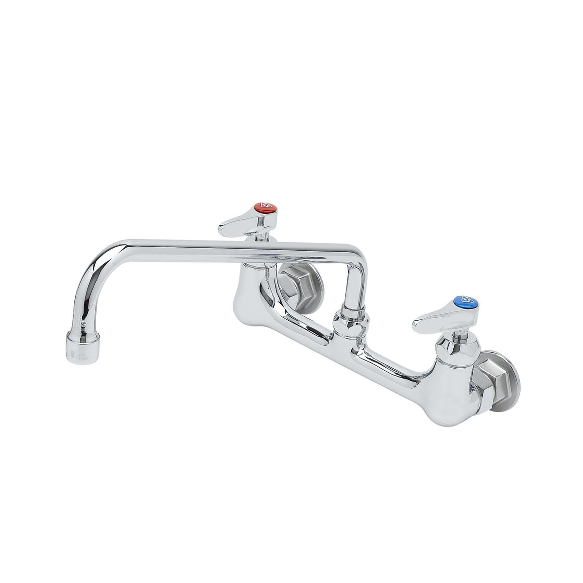 T&S Brass Wall Mount Pantry Faucet Chrome Brass NSF ADA 8" Centers - B-0231-CR
