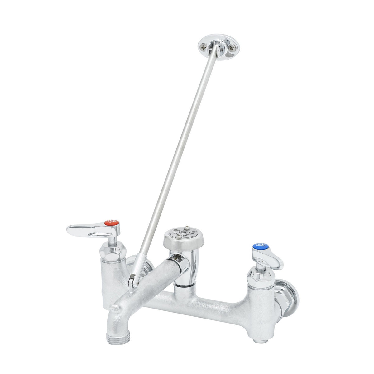 T&S Brass Service Sink Faucet Wall Mount Cerama Cartridges - B-0665-CR-BSTR