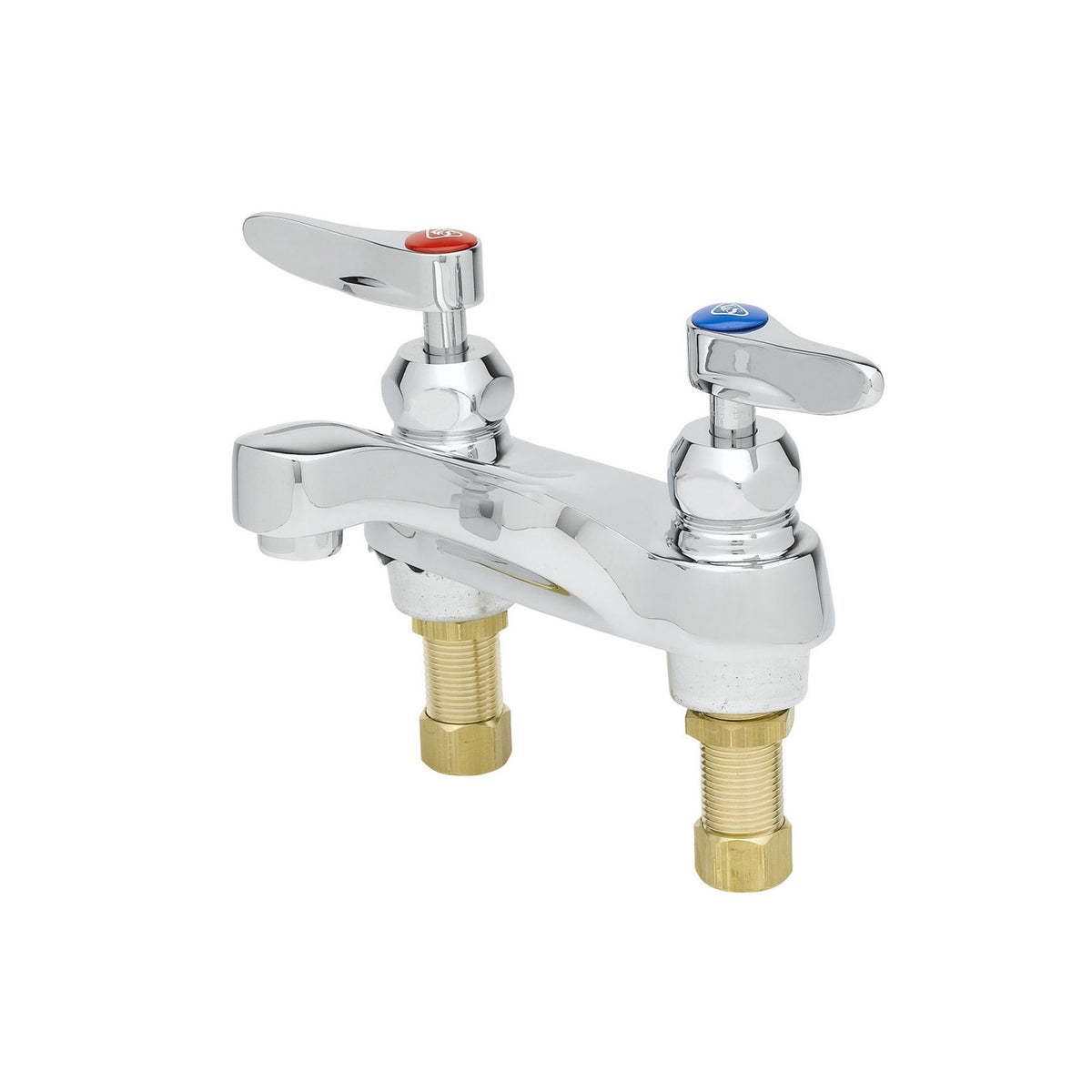 T&S Brass Centerset Faucet Chrome Brass Ceramic Cartridges 4" - B-0871-CR-WS