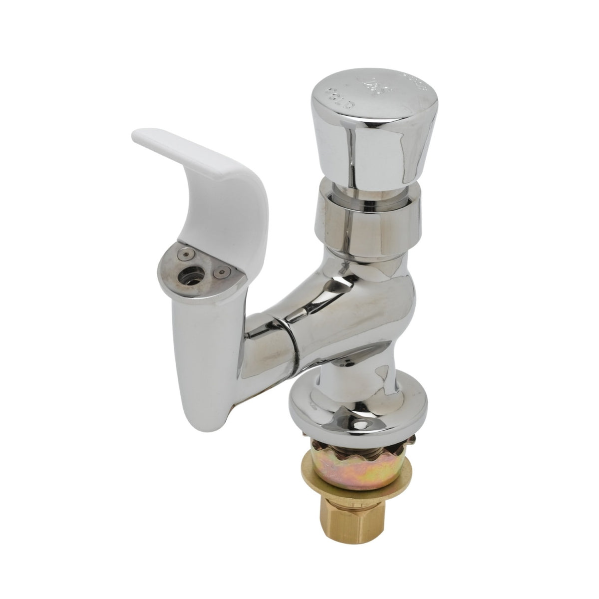 T&S Brass Deck Mount Bubbler NSF ADA Chrome Brass Push Button Metering - B-2360-01