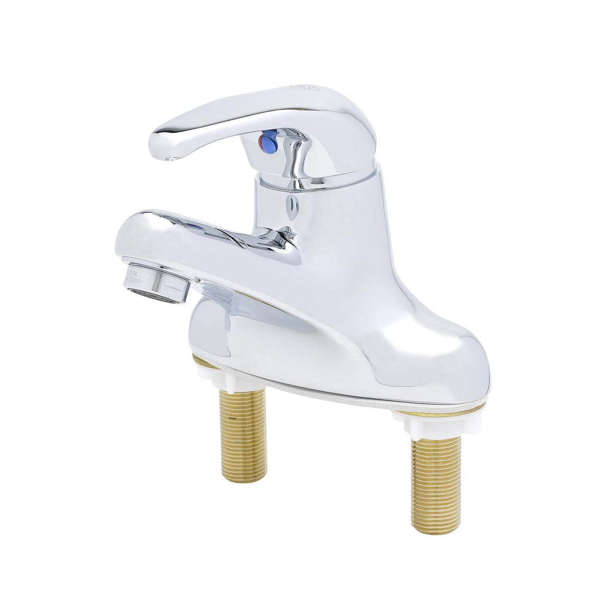 T&S Brass Single Lever Faucet Chrome Brass NSF ADA 4" Centerset 2.2 GPM - B-2711