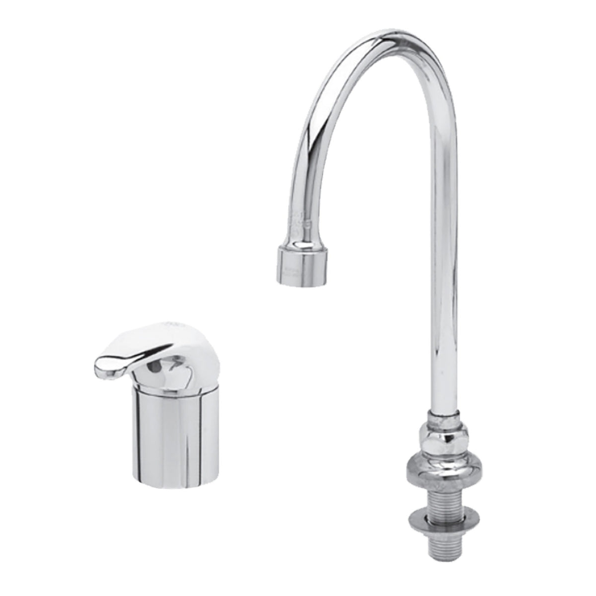 T&S Brass Single Lever Side Mount Faucet Chrome Brass ADA 5-3/4" - B-2742