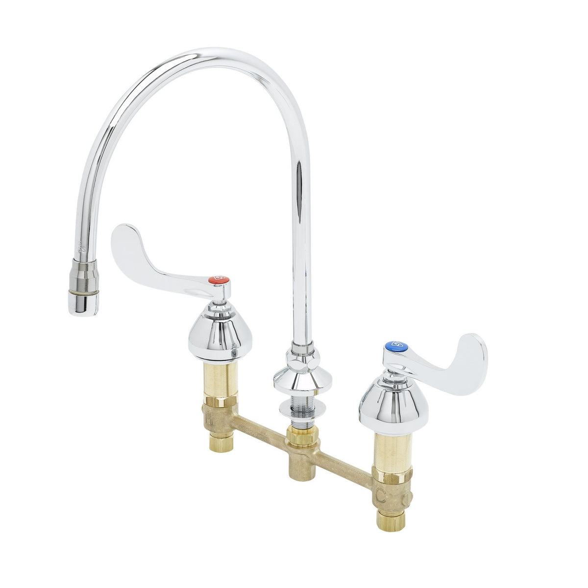 T&S Brass Medical Faucet Forged Brass 8" Centers NSF Cerama Cartridges - B-2872
