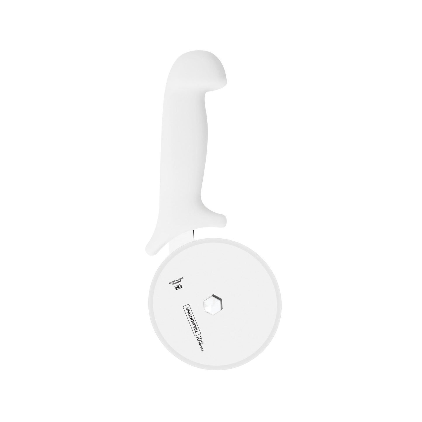 Tramontina Pizza Cutter Stainless Steel White Polypropylene Handle 80010-075