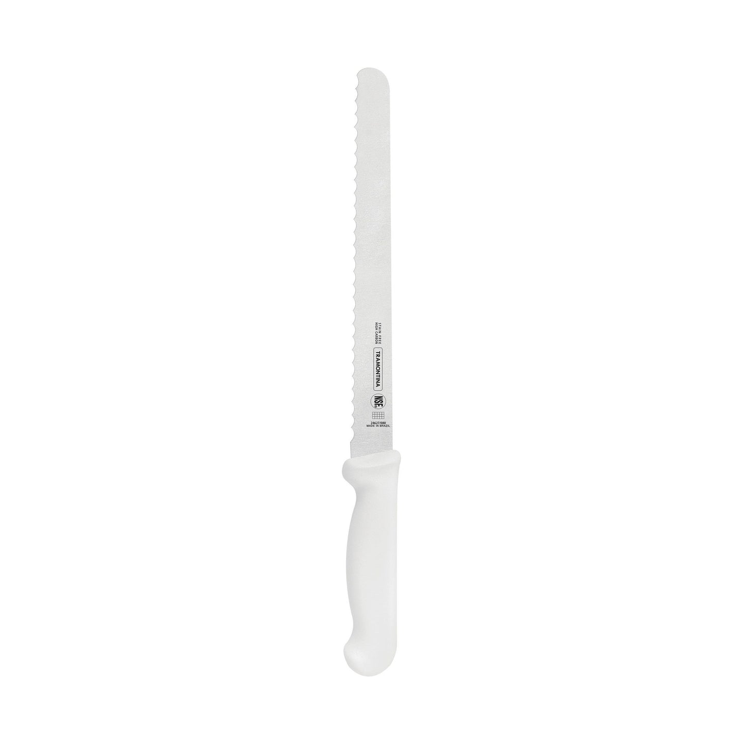 Tramontina Wavy Edge Slicer Stainless Steel White Poly Handle NSF 10" 80010-170