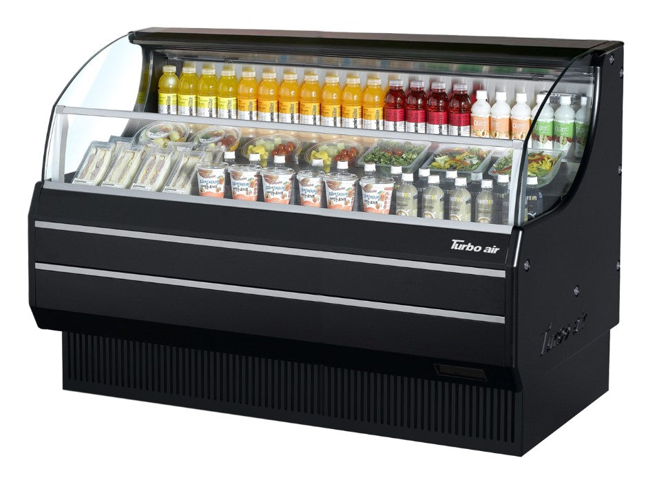 Expositor refrigerado Turbo Air con vitrina abierta - TOM-75SW(B)-N