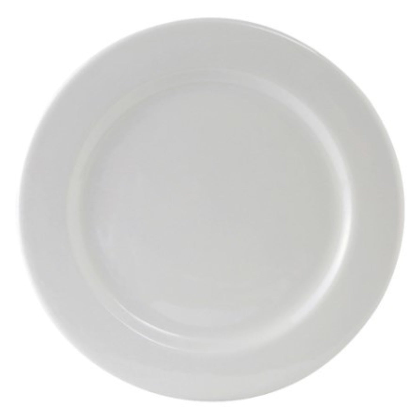 Plato Tuxton de 19 cm con borde enrollado, blanco liso, Alaska - CS3D