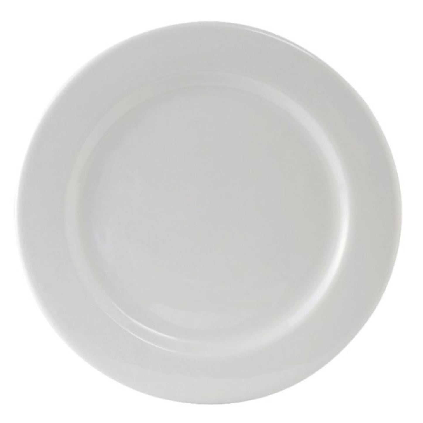 Plato Tuxton de 10 1/2", borde enrollado, blanco liso, Alaska - CS1D