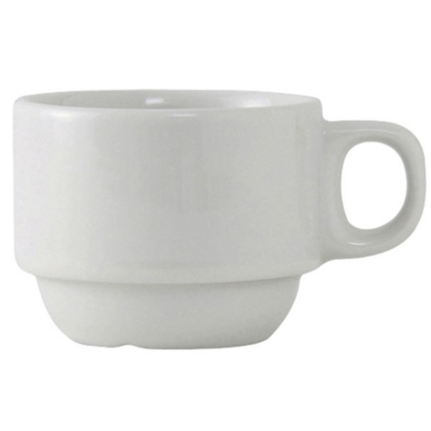 Tuxton ALF-0303 Alaska - Taza de café expreso china apilable, color blanco brillante, de 85 ml (36 unidades)