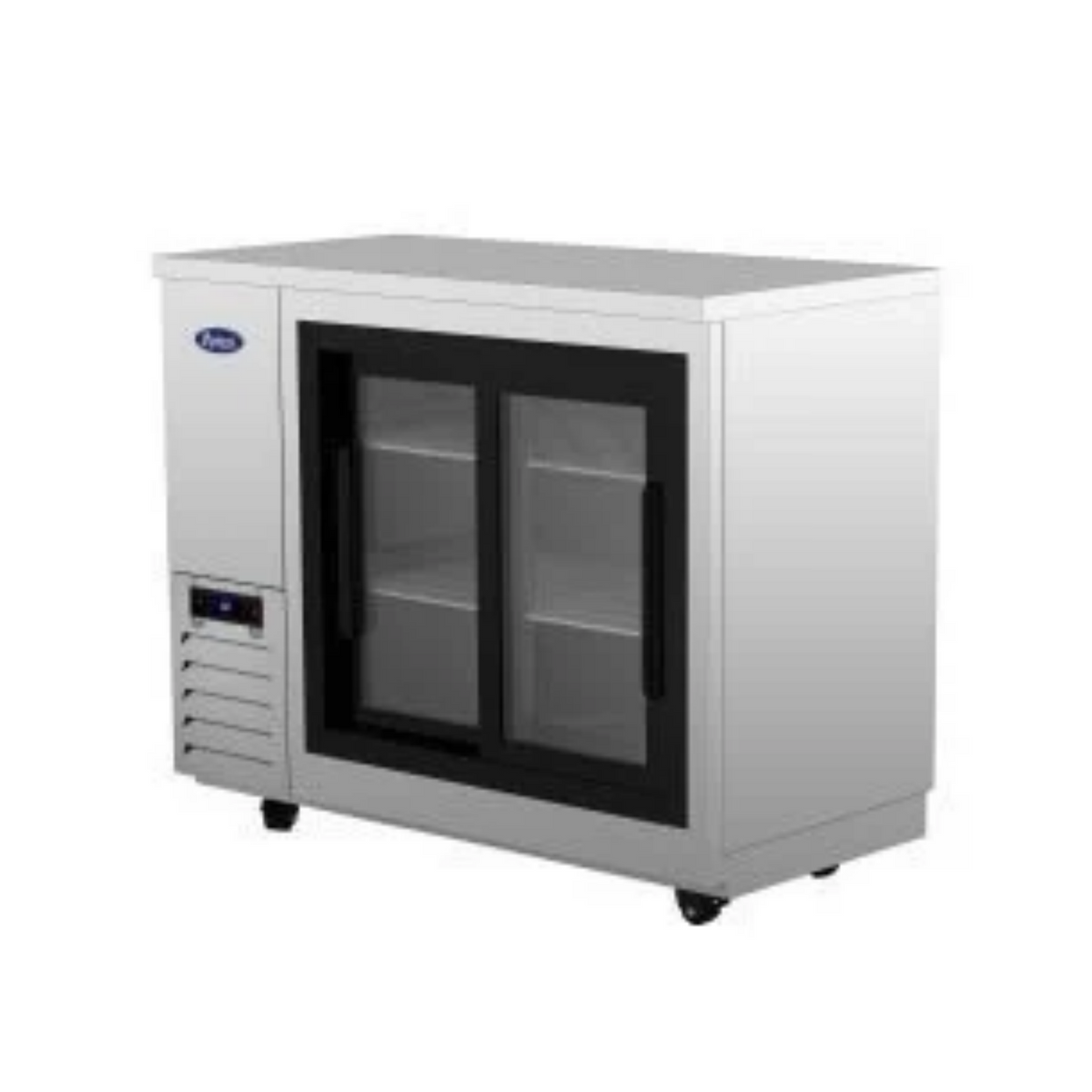 Atosa Stainless Steel Shallow Depth Back Bar Cooler 48" - 2 - SBB48SGGRAUS1