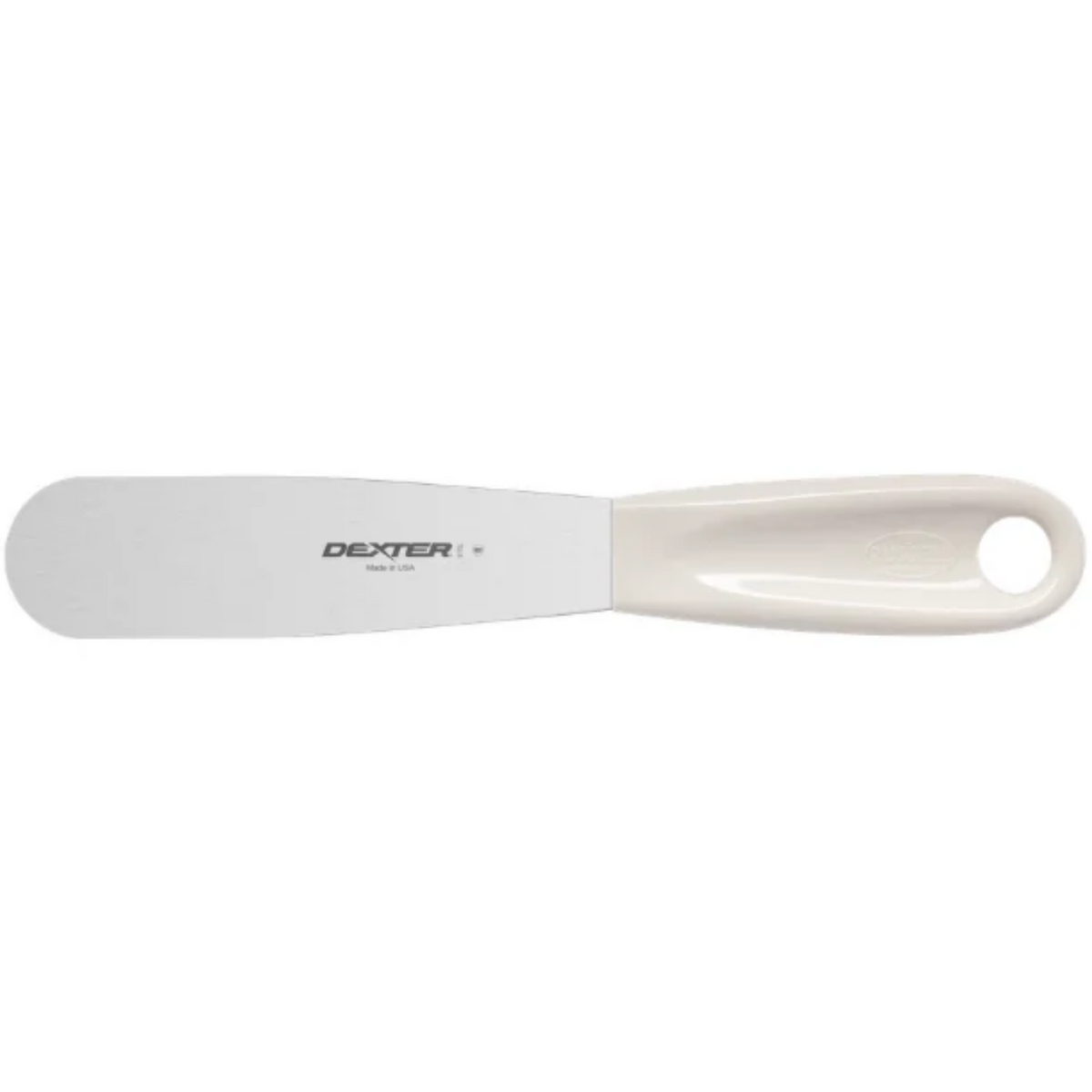 Esparcidor de 4,5" de acero inoxidable/polietileno blanco, paquete de 3