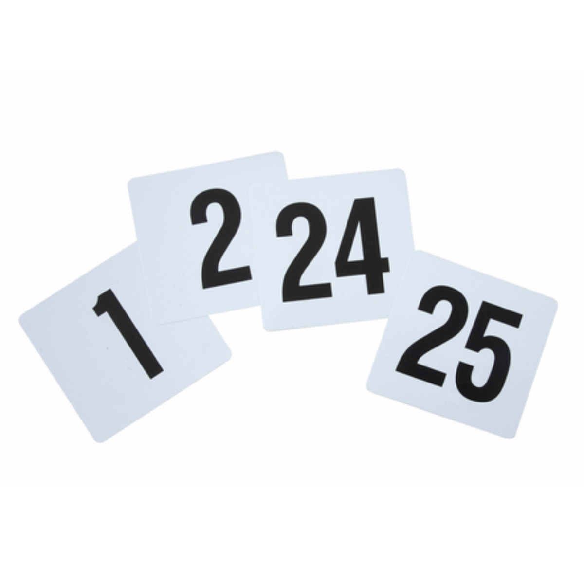 Table Numbers, 1-25, 4"Square, Set - TBN-25