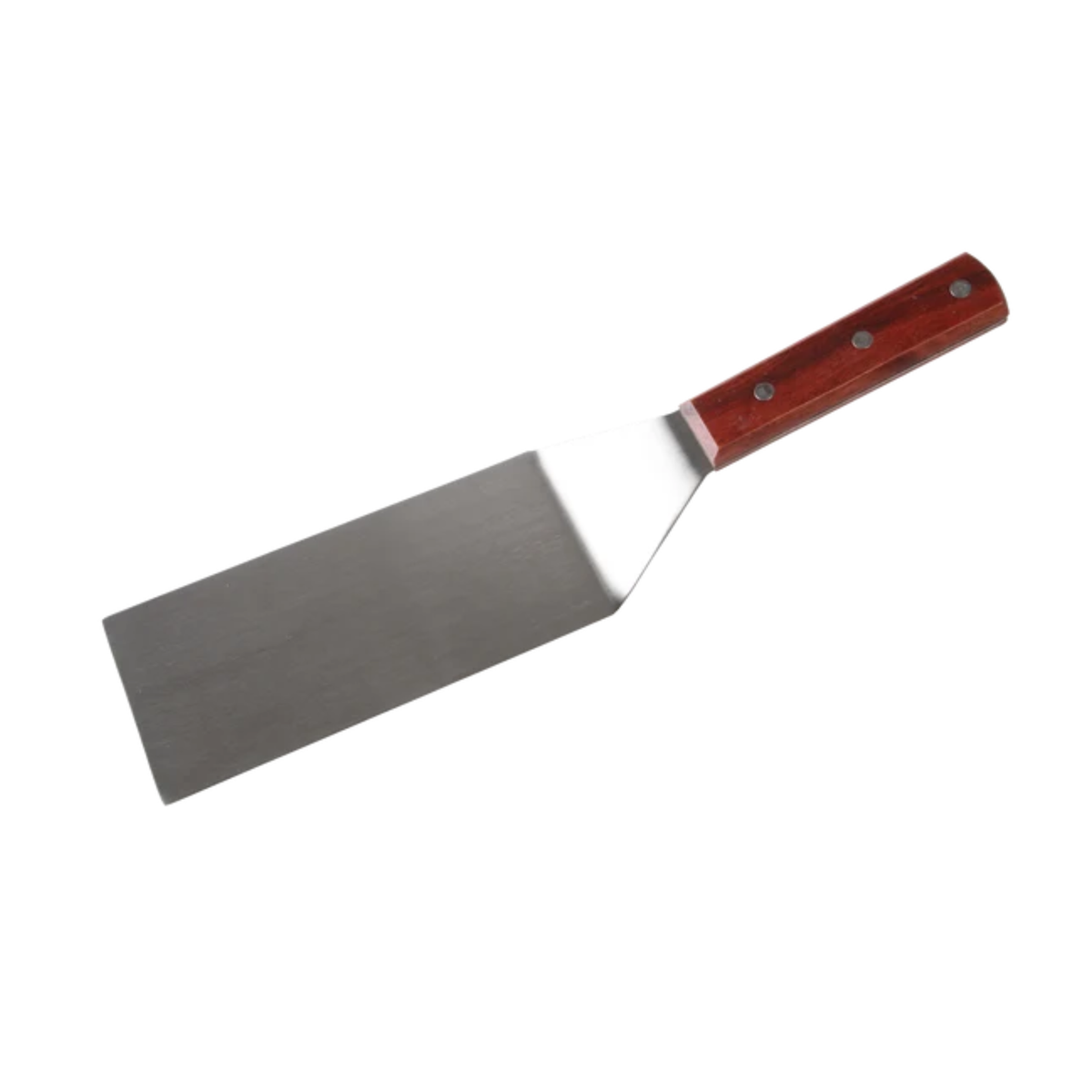 Turner 8" x 2-3/4" Solid Stainless Steel Wood Handle - WHT-7