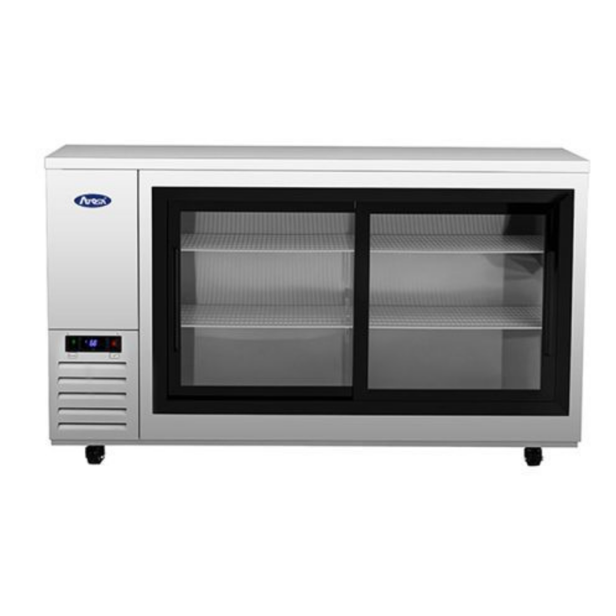 Atosa Stainless Steel Shallow Depth Back Bar Cooler 69" - 2 - SBB69SGGRAUS1