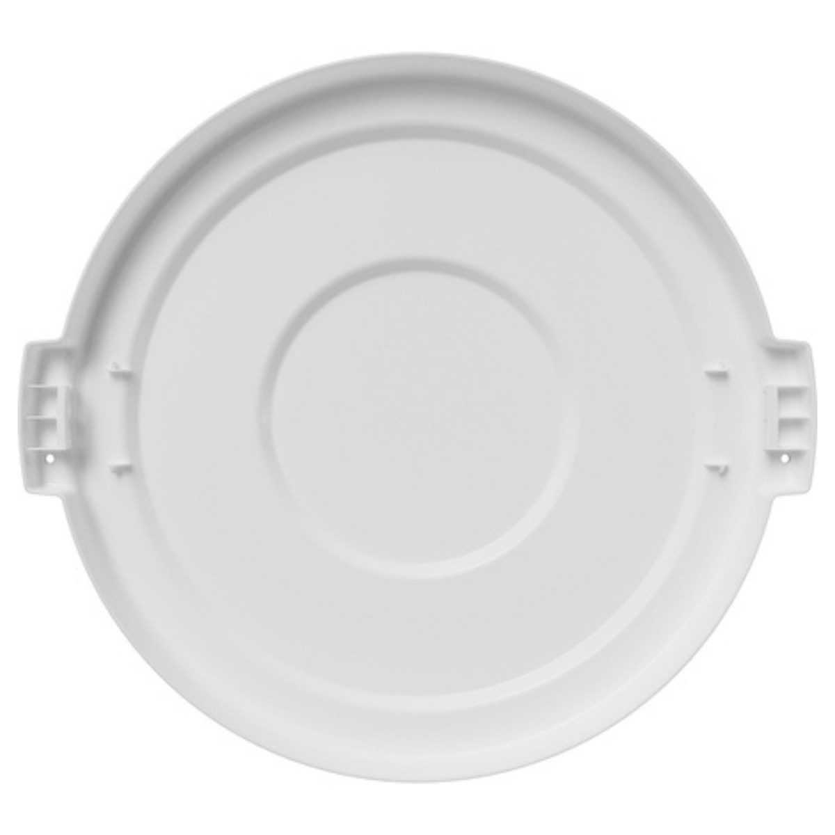 Tapa Carlisle Bronco, 32 galones, redonda, 2-1/8" de alto x 22.5" de diámetro, resistente, blanca - 84103302