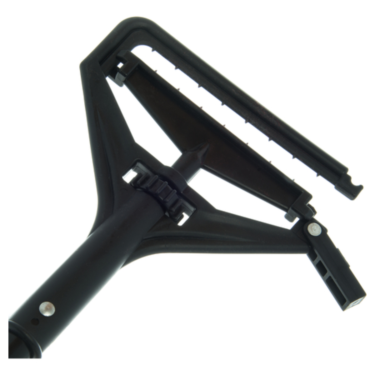 Mango de trapeador de cambio rápido Carlisle, 152 cm de largo, 2,5 cm de diámetro, cabezal de plástico, negro - 3696800