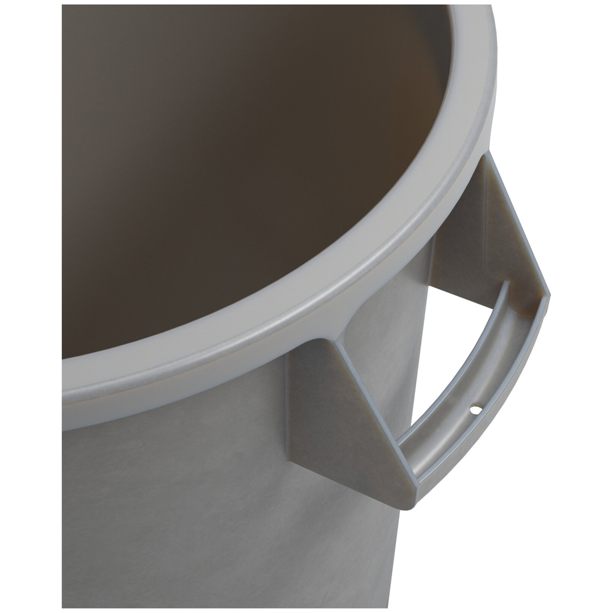 Contenedor de residuos Carlisle Bronco, 10 galones, 17" de alto x 16-1/8" de diámetro, gris, de alta resistencia - 84101023