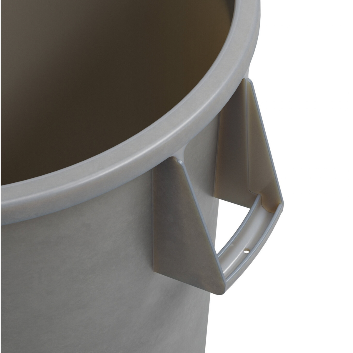 Contenedor de residuos Carlisle Bronco, 44 galones, gris, 31-3/8" x 24-1/2" de diámetro, redondo - 84104423