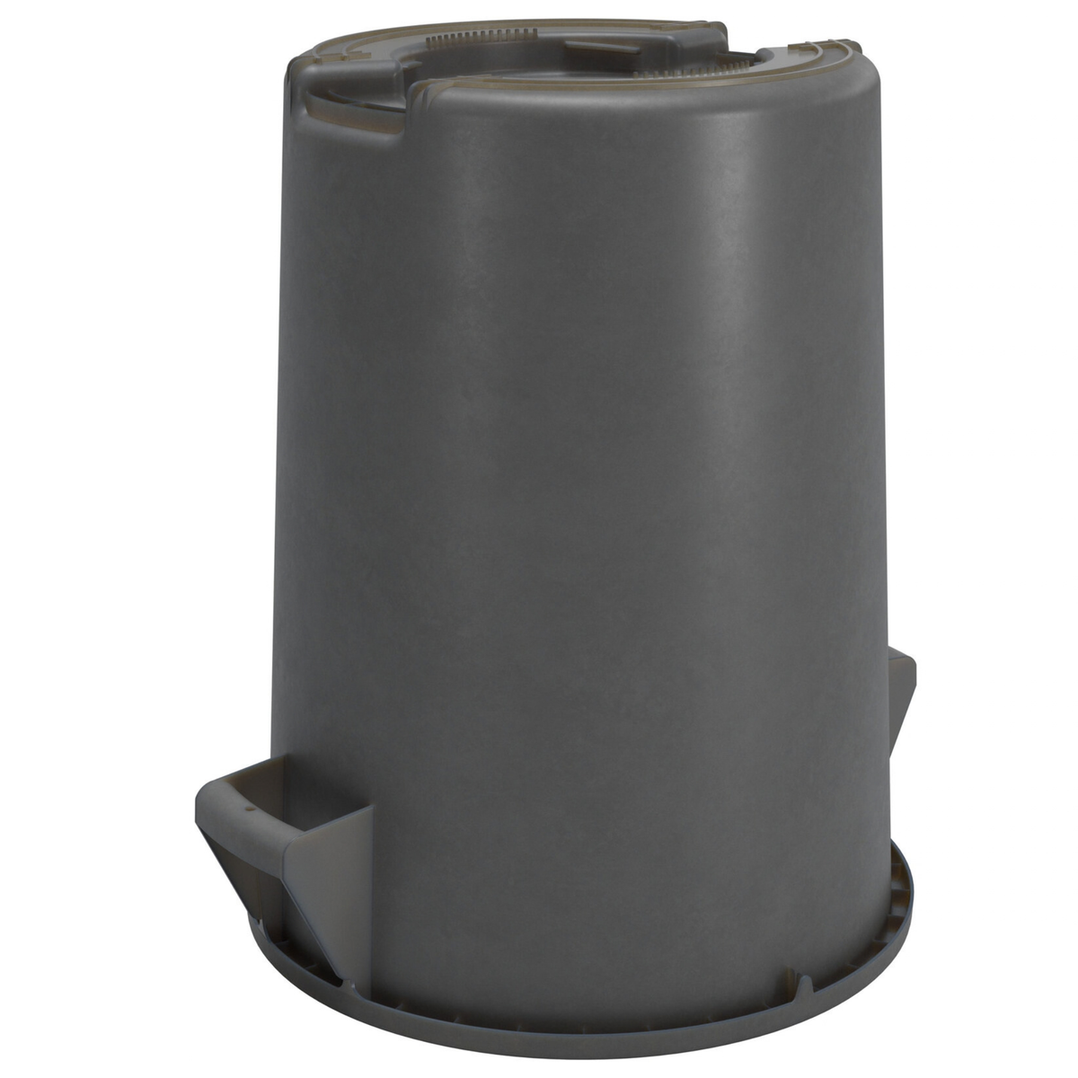Contenedor de residuos Carlisle Bronco, 32 galones, 27-3/4" de alto x 22-3/8" de diámetro, redondo, gris - 84103223