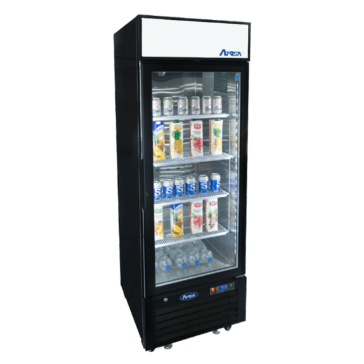 Atosa Glass Door Merchandiser Refrigerator 11.1 Cu Ft - Black MCF8725GR