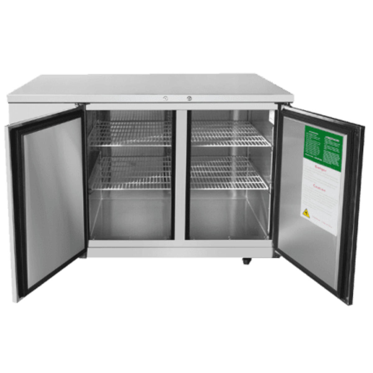 Atosa 2-Door Stainless Steel Back Bar Cooler 59" - 17.3 Cu Ft MBB59GR