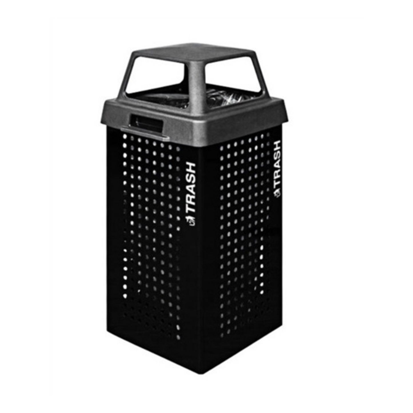 Ex-Cell Kaiser - Recipiente de basura Kaleidoscope para exteriores de 36 galones - RC-KDX36-T BLK