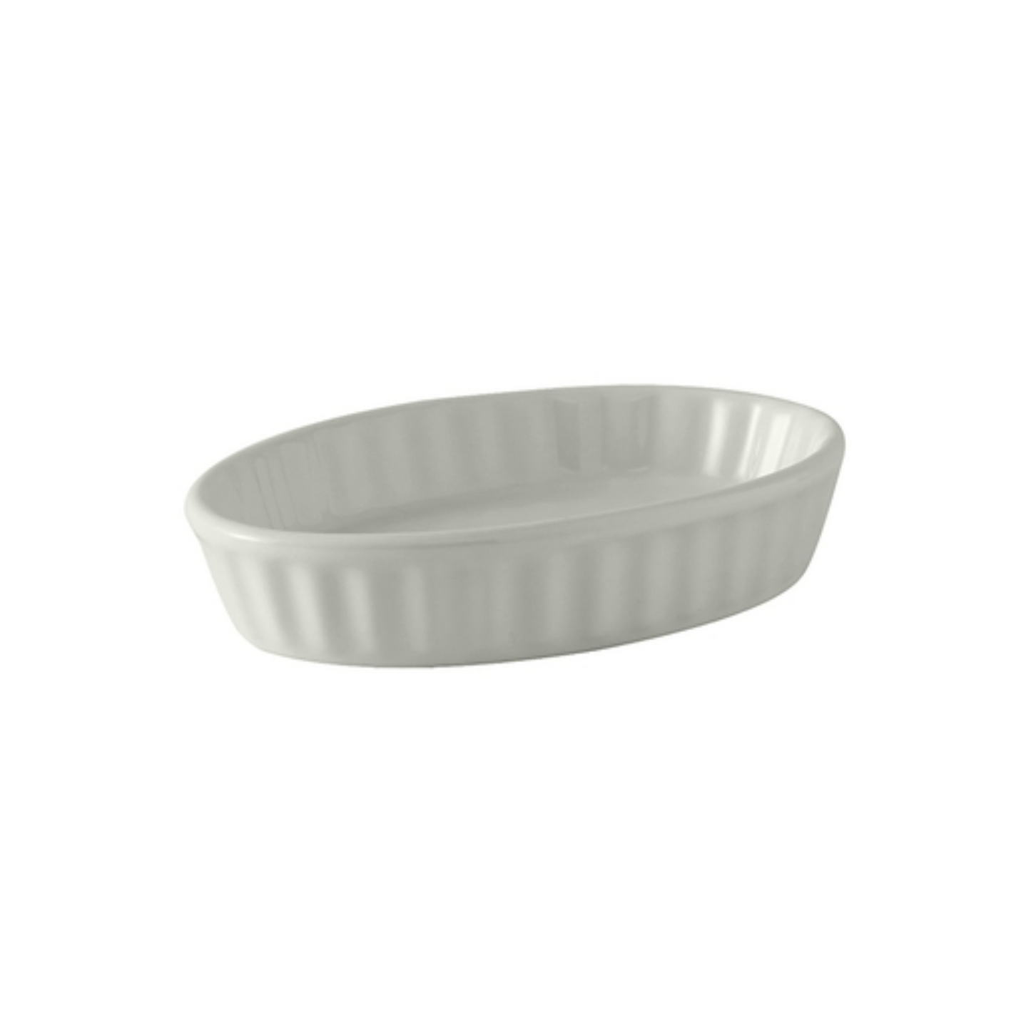 Fuente para hornear Tuxton, Créme Brûlée, 170 g, ovalada, acanalada - CS1D