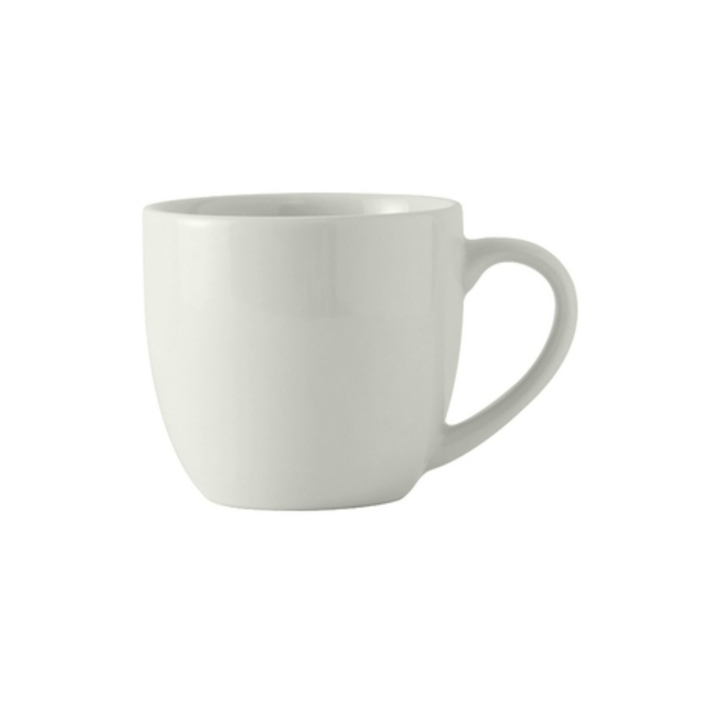 Taza de café Tuxton, porcelana "Milano", 355 ml, color blanco - CS2D