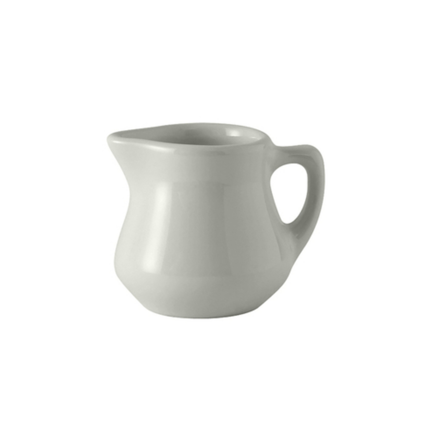 Jarra Tuxton para crema, 3 1/2 oz, porcelana blanca lisa - CS1D