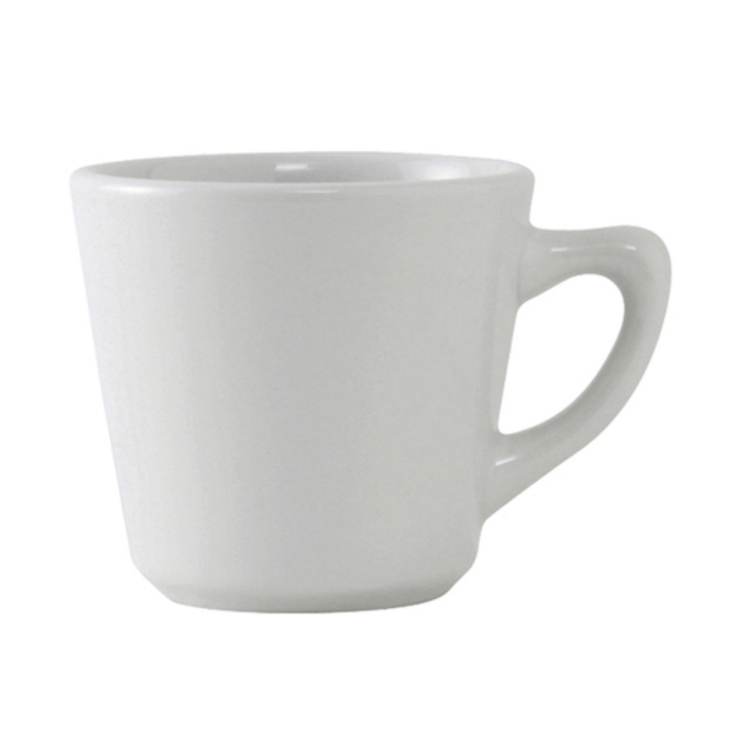 Taza de café alta Tuxton, blanca lisa, con diseño de Alaska - CS3D