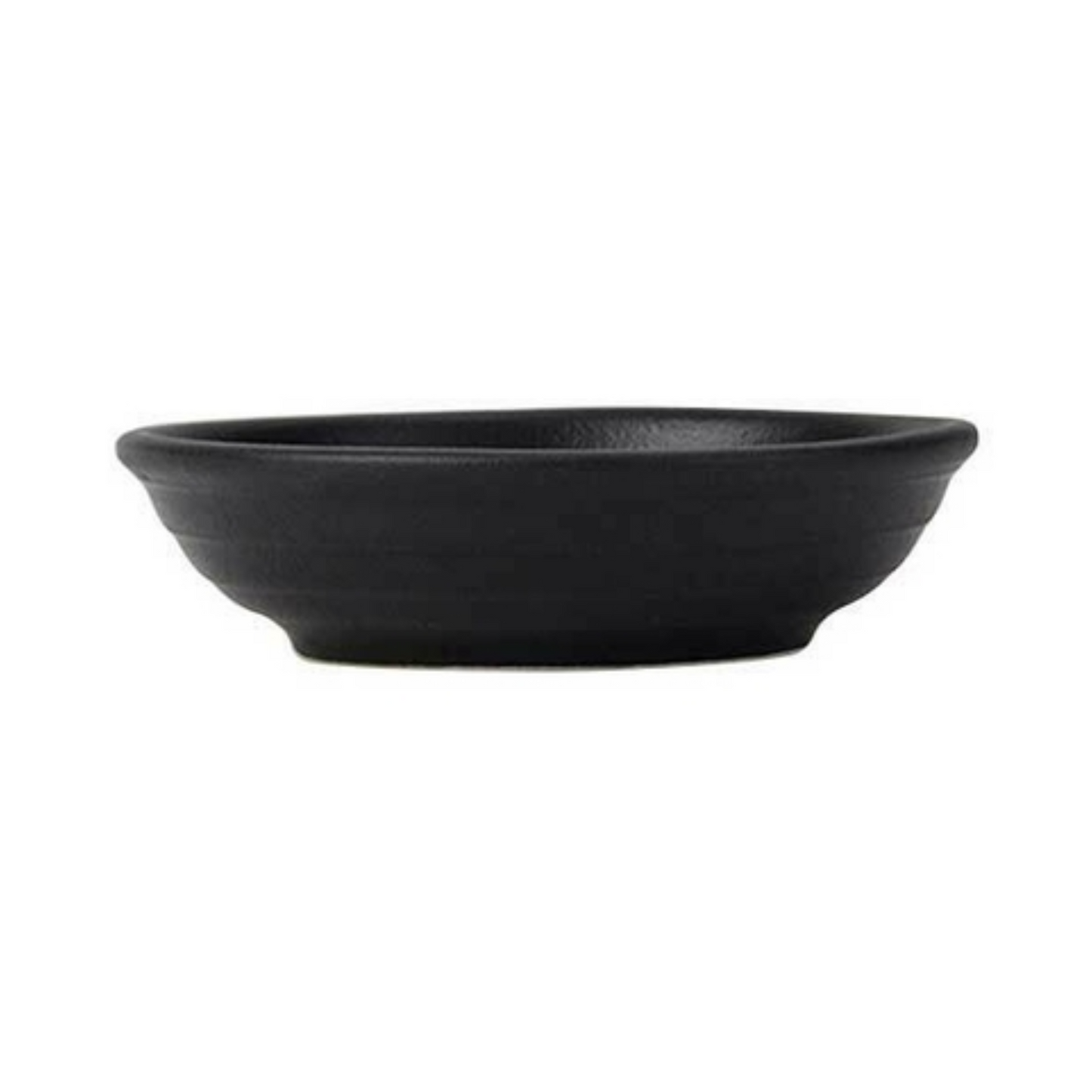 Tuxton Fruit Bowl, 3-1/2 oz, 4-1/4" x 1-1/8"h, Zion, Matte Black - CS2D