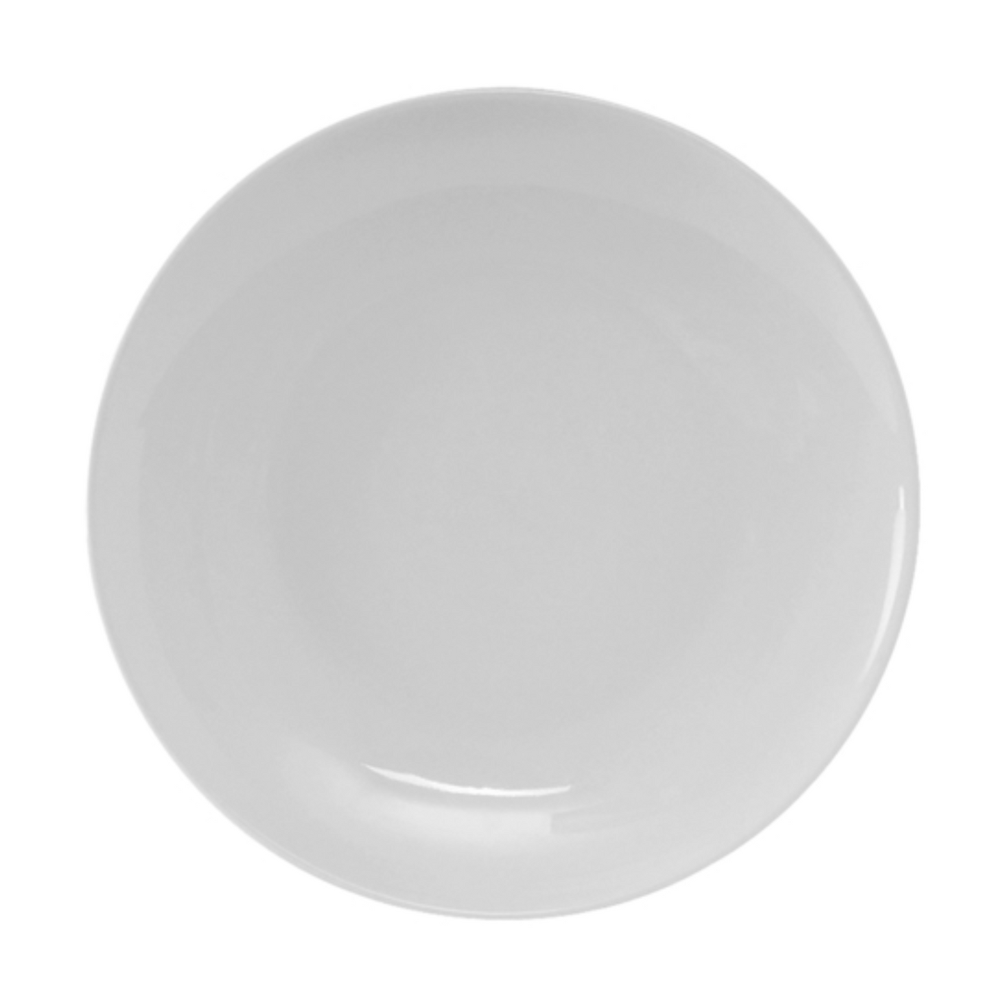 Tuxton Plate, 10 1/4" Round Coupe, Florence, White - CS1D