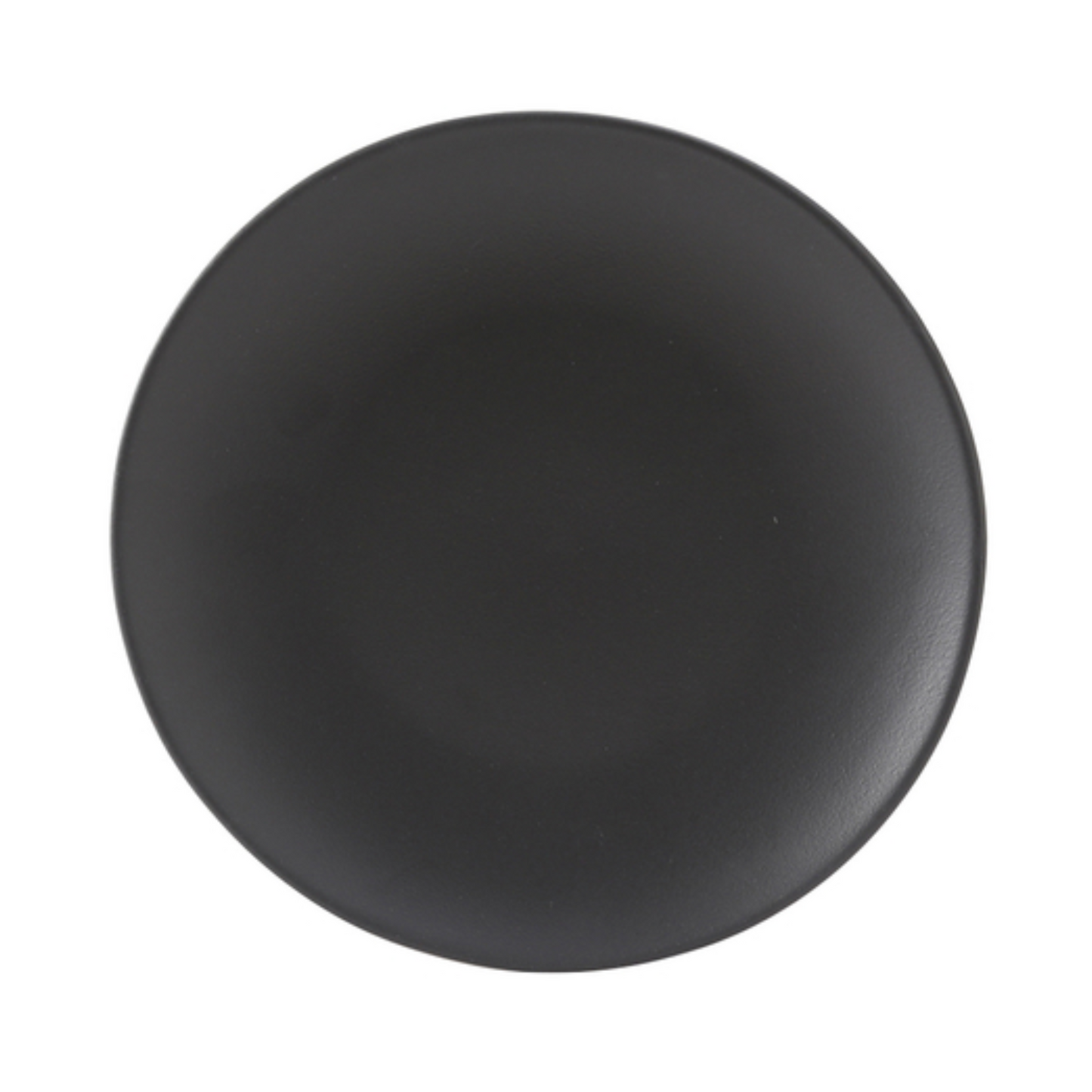 Tuxton Plate, 9", round coupe, Zion, Matte Black - CS2D