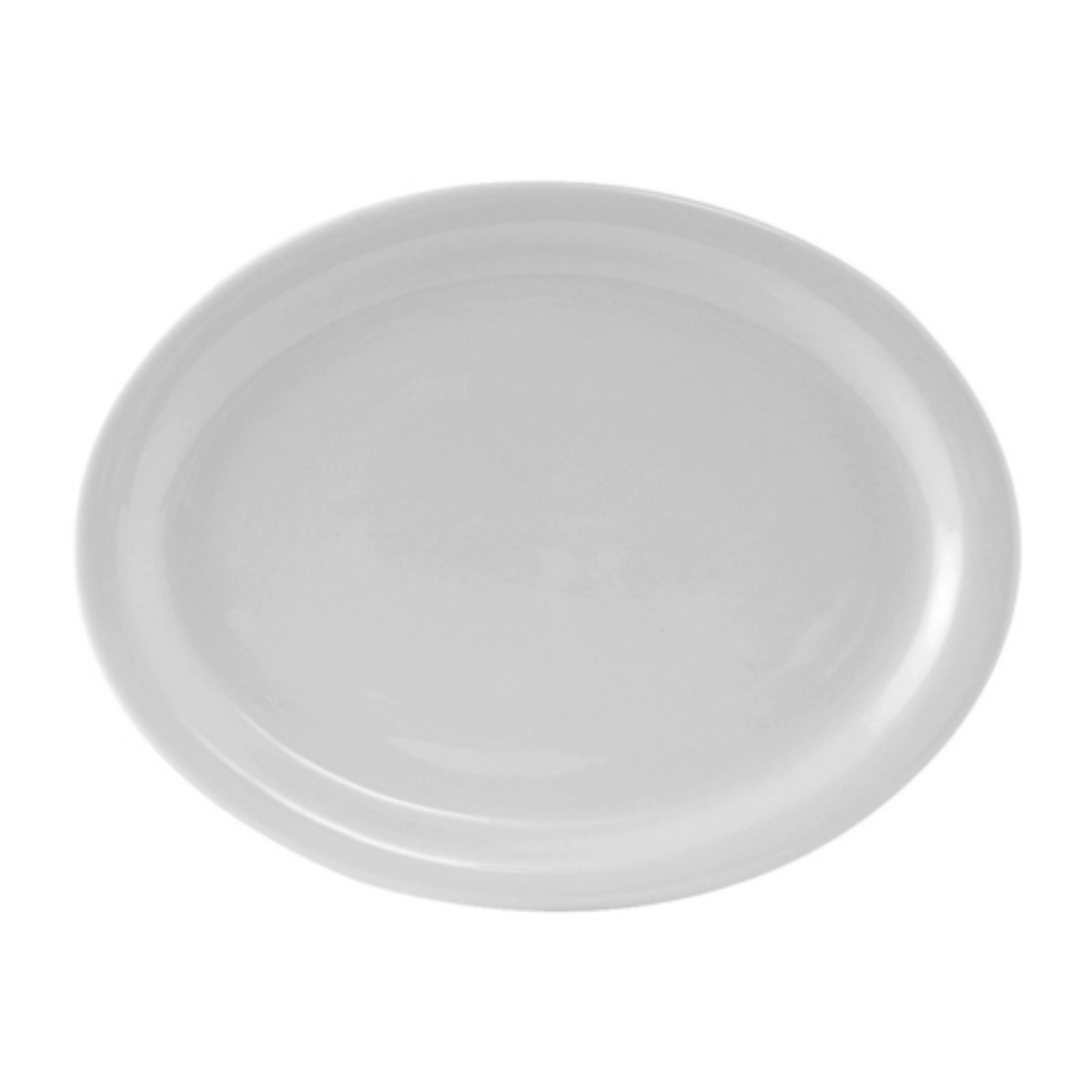 Plato Tuxton de 13 1/4", borde estrecho, blanco "Colorado" - CS1D