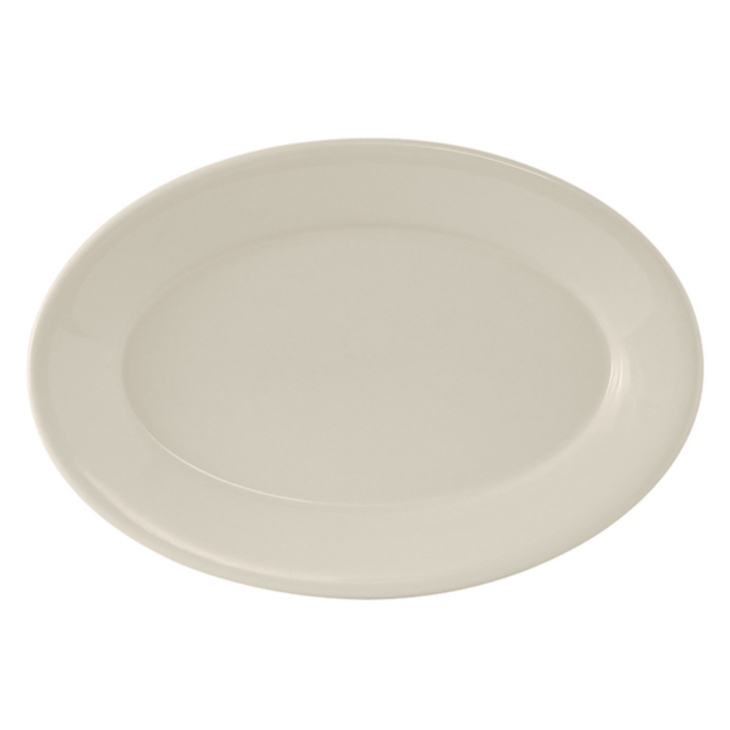 Tuxton Reno-Platter 11-5/8" Oval Wide Rim Rolled Edge - DZ
