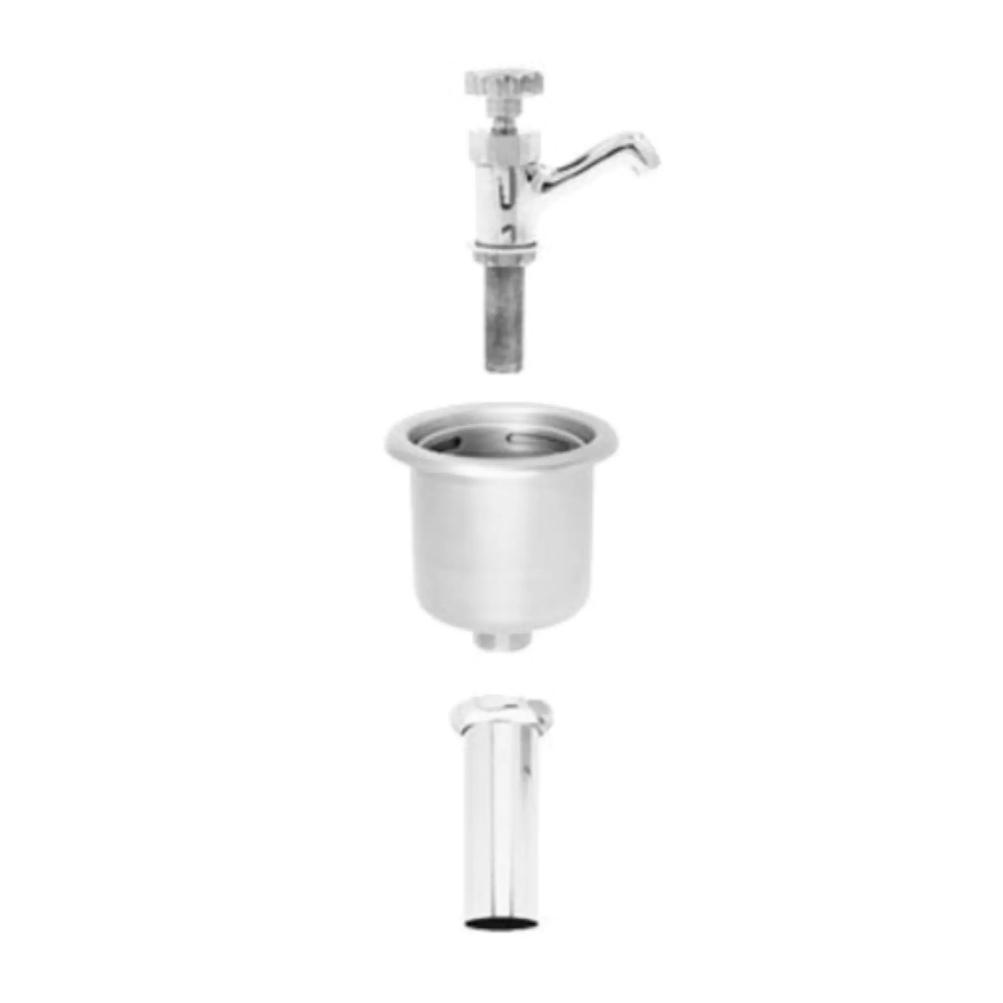 Fisher Drop-In Dipperwell w/Faucet - 3041 Fisher
