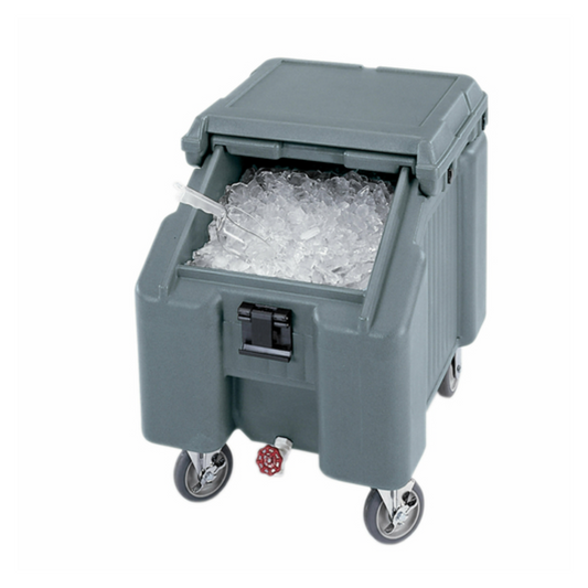 Contenedor de hielo portátil Cambro, capacidad de 45 kg, color gris granito, ICS100L191