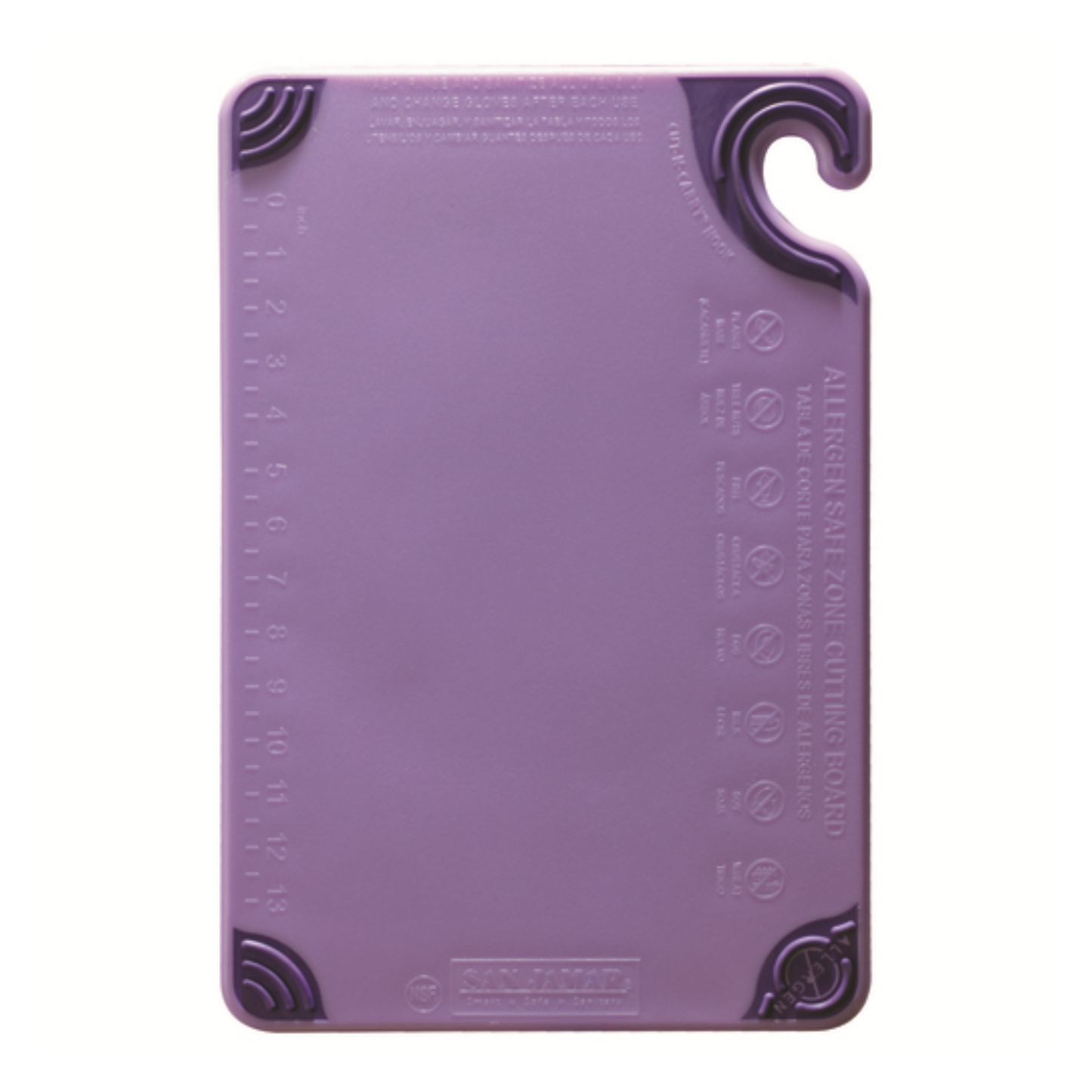 Tabla de cortar San Jamar Saf-T-Grip de 30,5 x 45,7 x 1,27 cm - Morada CBG121812PR