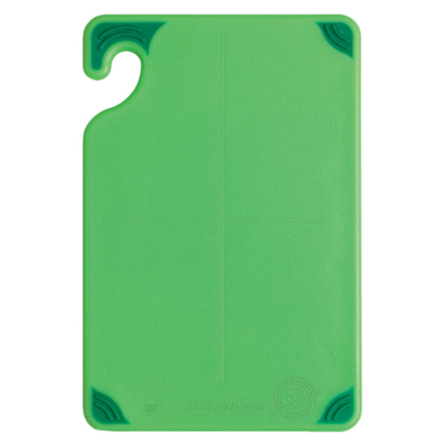 Tabla de cortar San Jamar Saf-T-Grip de 15 x 23 cm, color verde, CBG6938GN