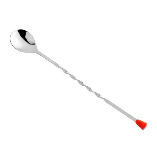 Cuchara de bar de 28 cm con punta roja retorcida - CCKBSP-11