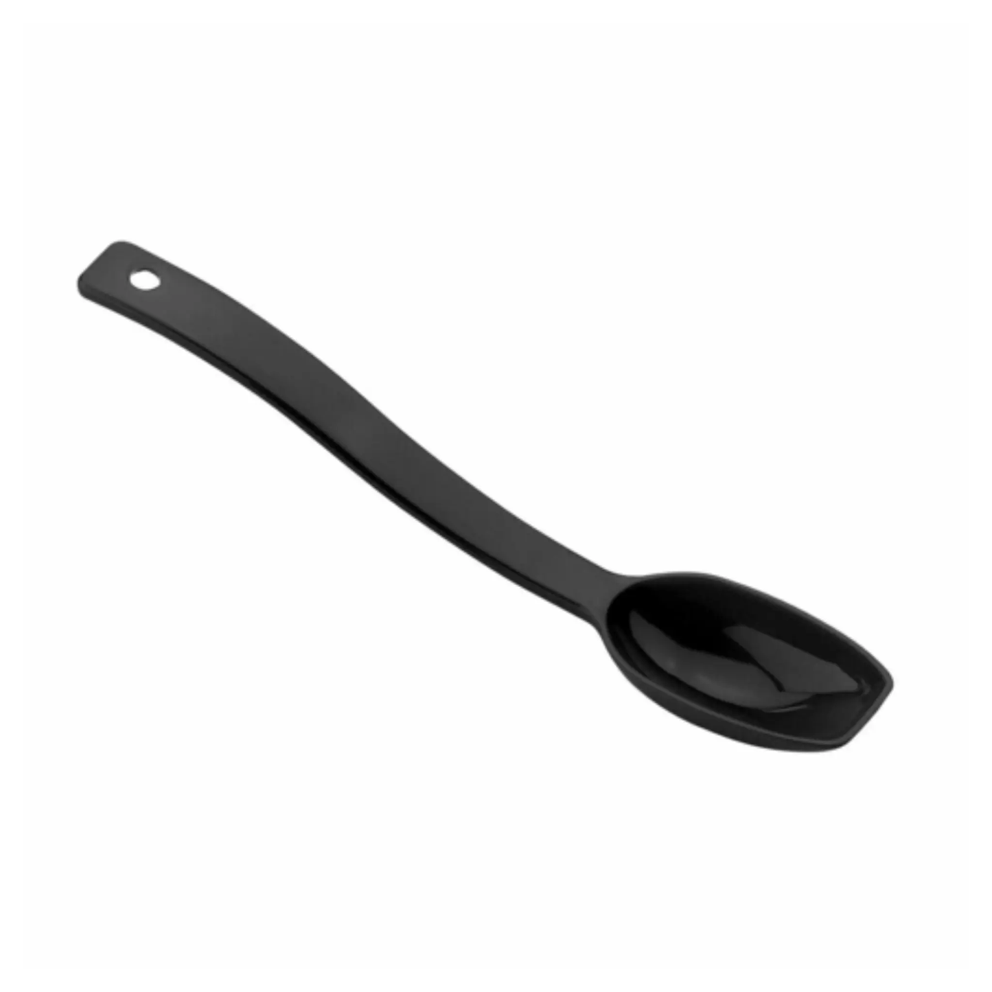 Cambro Salad Spoon, 1/2Oz, 8", Solid, Hanging Hole, Polycarbonate, Black, NSF - SPO8CW110 Cambro