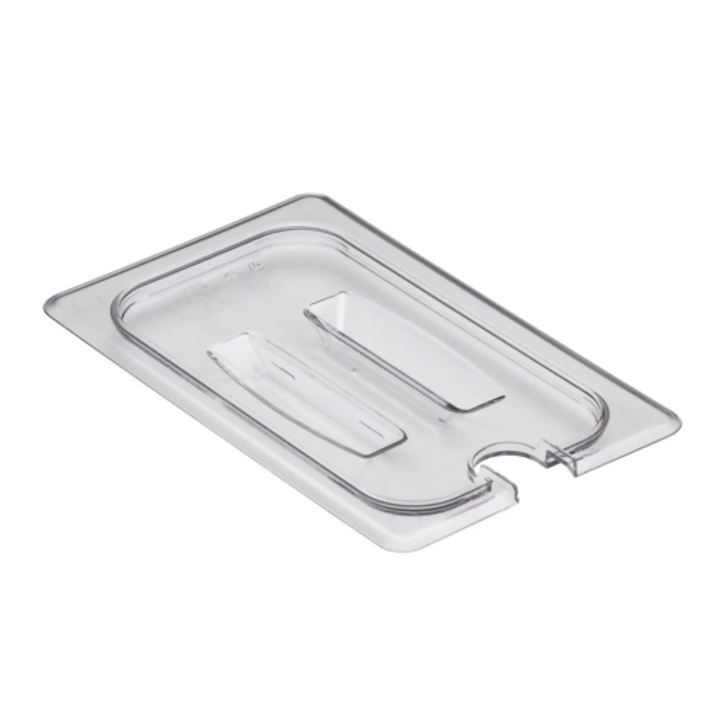 Cambro Food Pan Cover, 1/4 Size Notched With Handle Clear - 40CWCHN135 Cambro