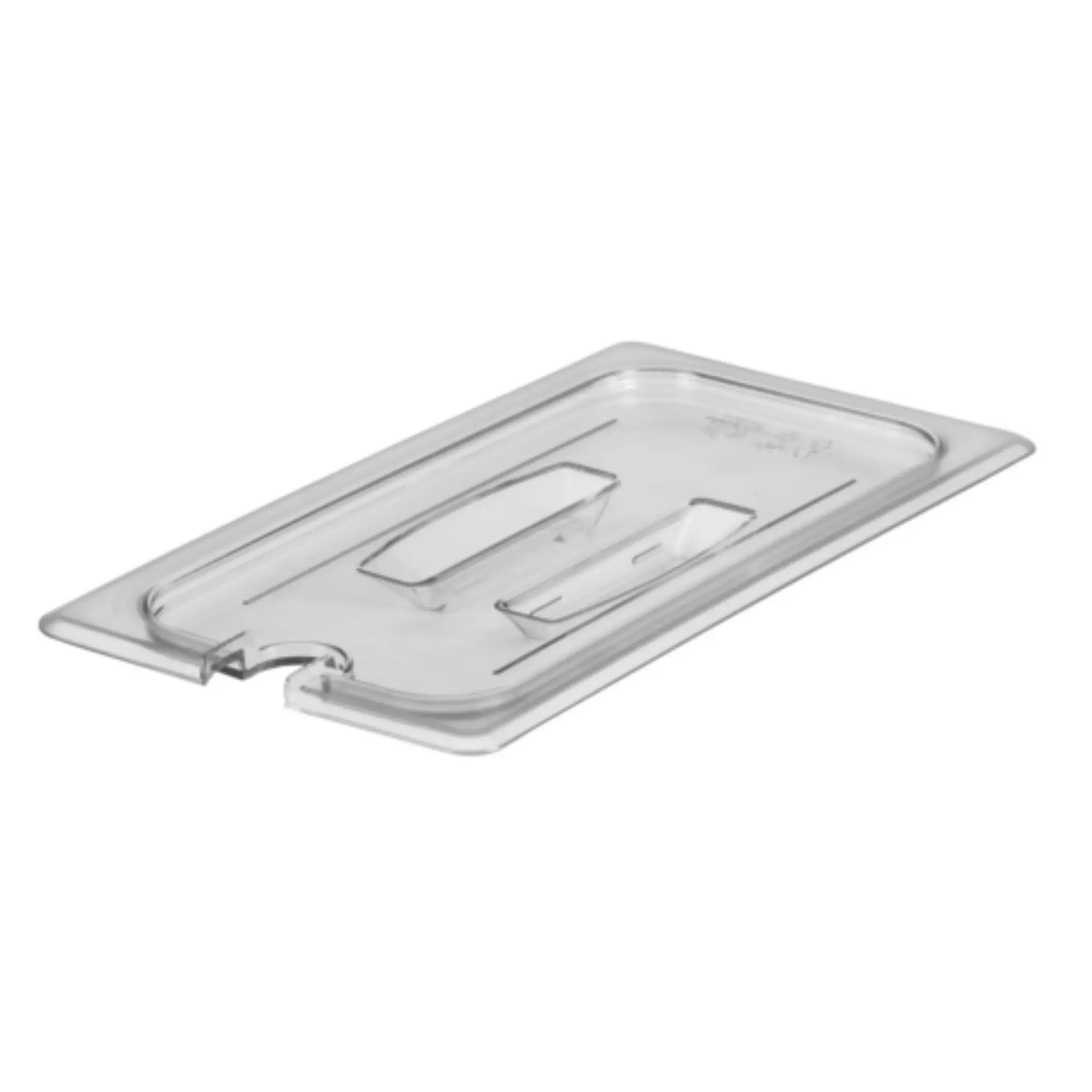 Cambro Food Pan Cover, 1/3 Size Notched W/Handle Clear - 30CWCHN135 Cambro