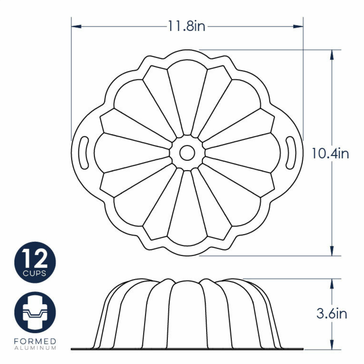 Molde para pasteles Nordic Ware, 12 tazas - 50342