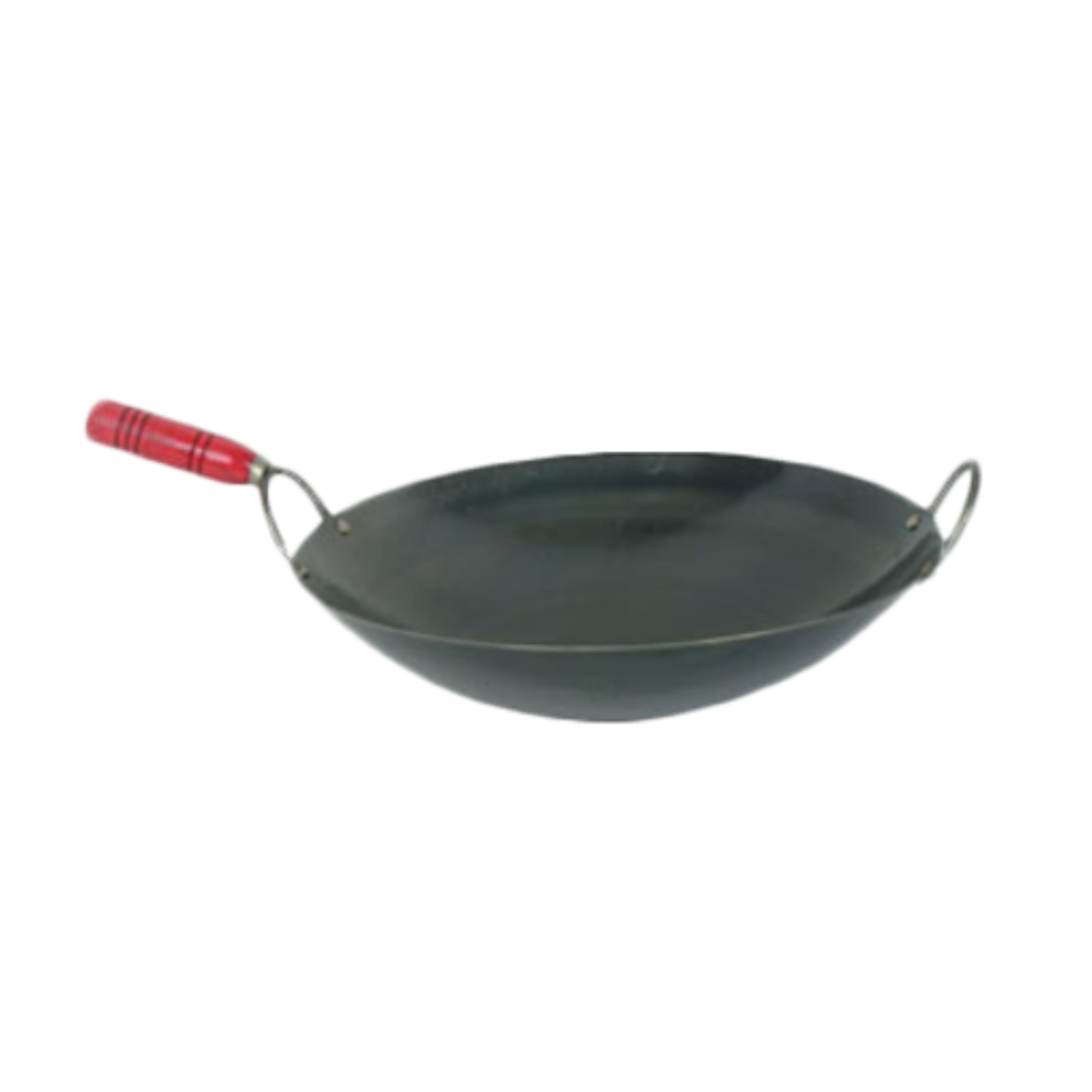 Wok con mango de madera de 14"