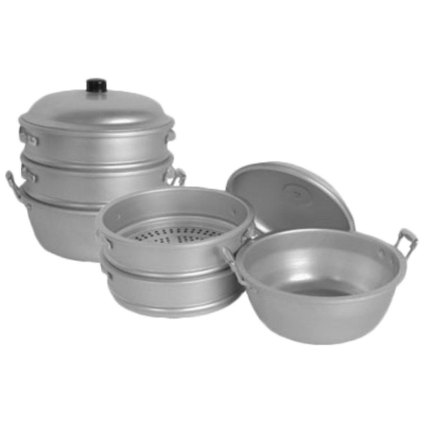 Thunder Group Dim Sum Steamer 3 Tier Set 21" D x 25.5" H - ALST012