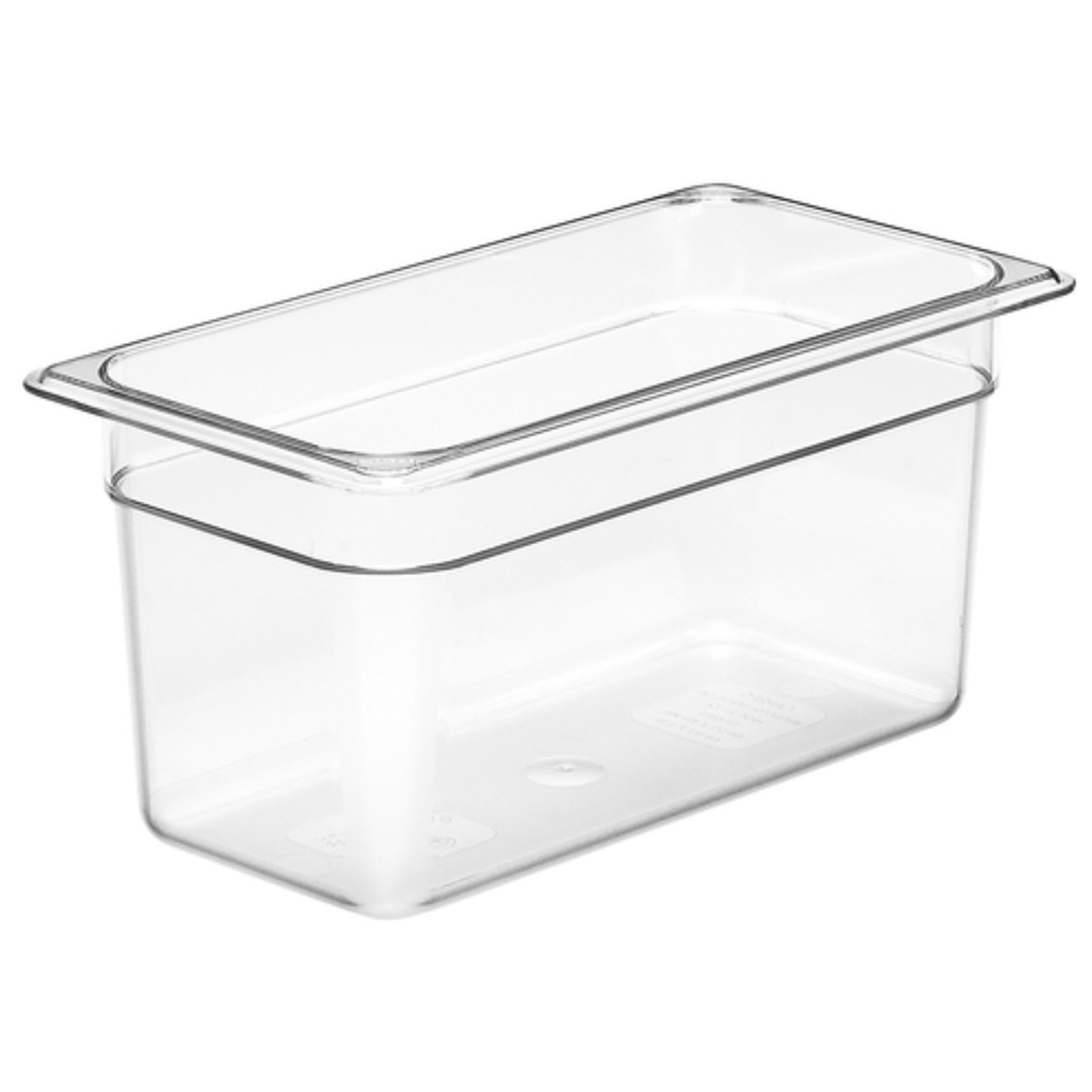 Cambro Cold Food Pan, Plastic - Third Size 6" Deep - Clear - 36CW-135
