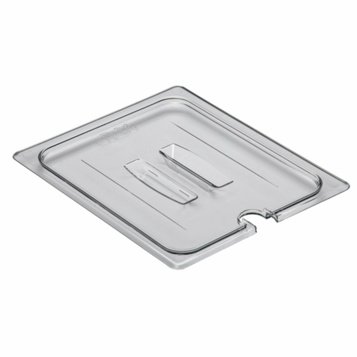 Tapa para recipiente Cambro, tamaño mediano, con muescas y asa, transparente - 20CWCHN135