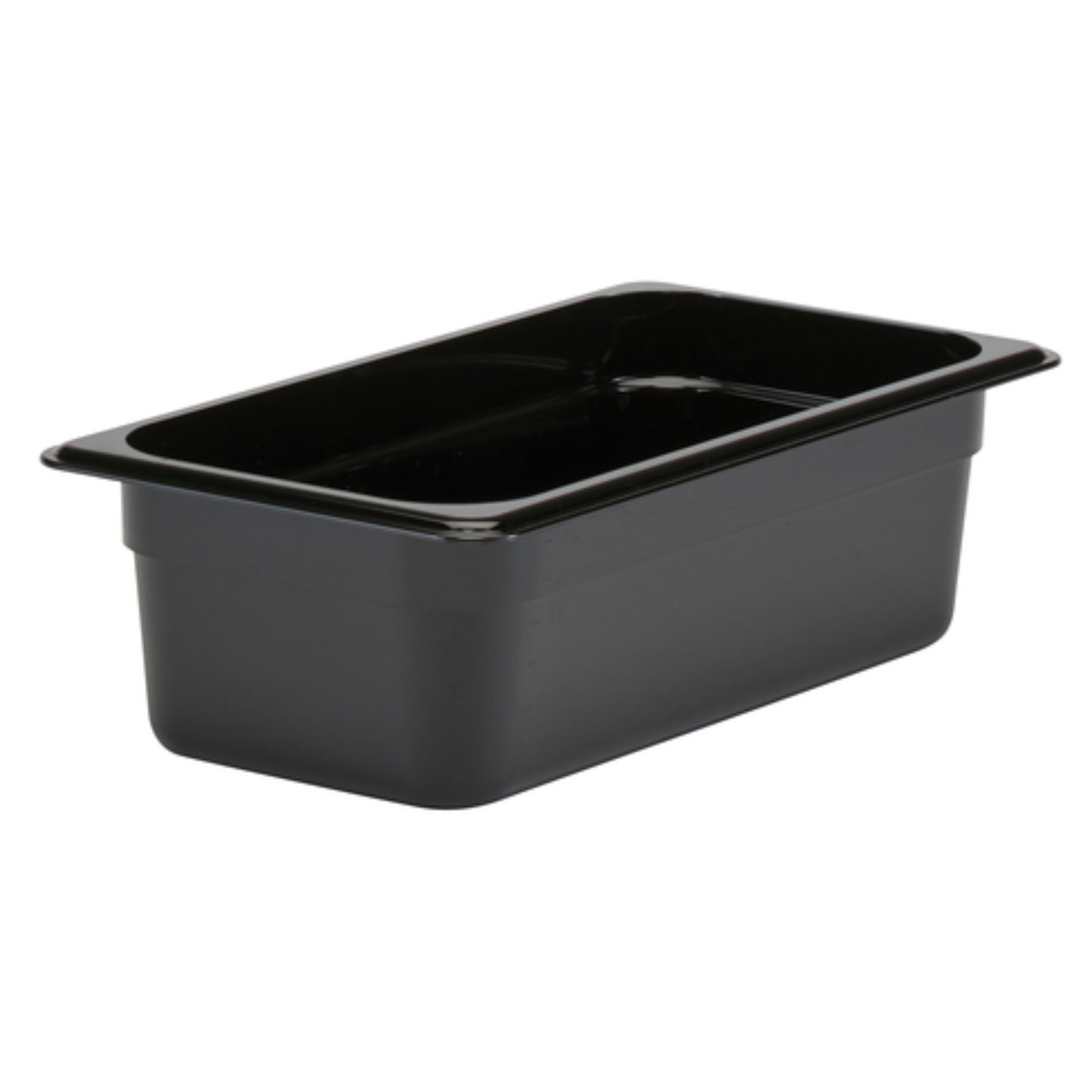Cambro Camwear® Food Pan 1/3 Size 4" Deep Black Polycarbonate - 34CW110