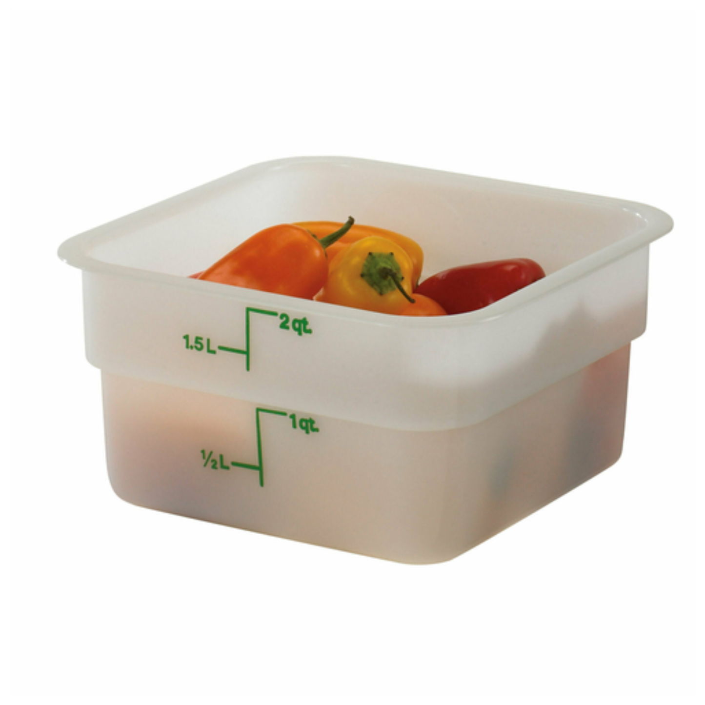 Cambro CamSquare Food Storage Container 2 Quart White - 2SFSP148